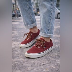 Vans Red Canvas Sneakers